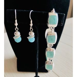 2/$20 SILVER & TURQUOISE COLOR SET